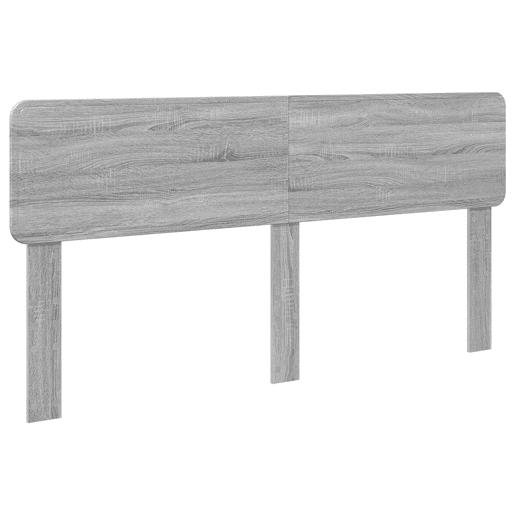 Estrutura de cama de casal king size com cabeceira - Cinza Sonoma 200 x 200 cm
