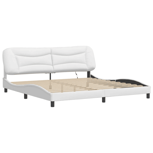 Estrutura de Cama de casal moderno com LED - 200x200 cm branco