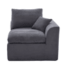 Sofá individual moderno - minimalista, suave e confortável, com almofada - cinza escuro