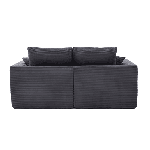 Sofá individual moderno - minimalista, suave e confortável, com almofada - cinza escuro