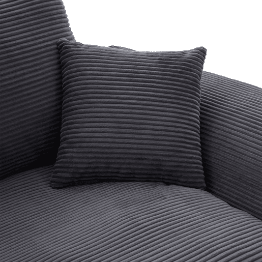 Sofá individual moderno - minimalista, suave e confortável, com almofada - cinza escuro