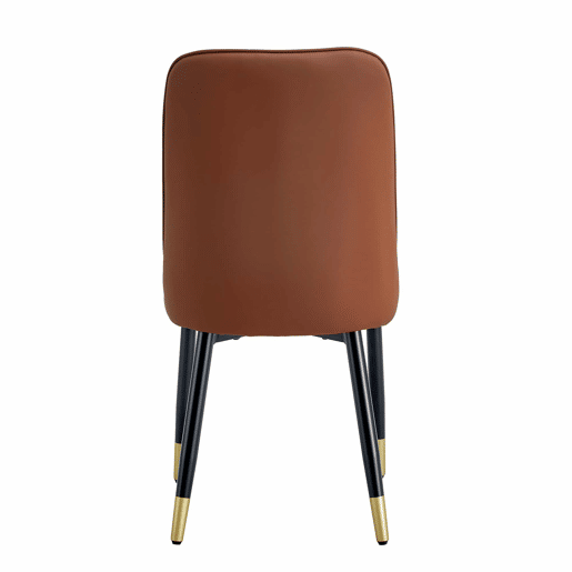 Cadeiras de sala de jantar 2 unidades - modernas e simples com encosto em PU - cor combinada - cinza claro + castanho