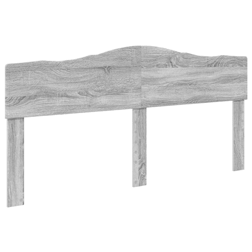 Estrutura de cama de casal king size com cabeceira - Cinza Sonoma 200 x 200 cm