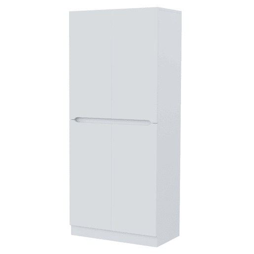 Armário roupeiro 70x40x170 cm - Porta dupla com pequeno compartimento de arrumação - Branco Armário roupeiro 70x40x170 cm - Porta dupla com pequeno compartimento de arrumação - Branco