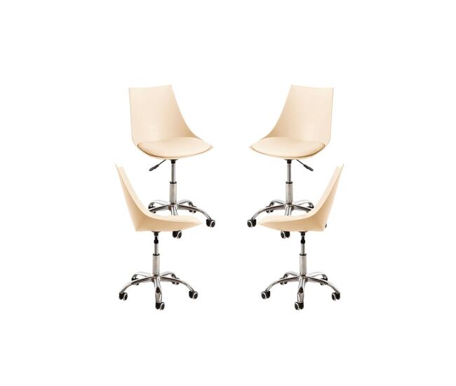 Pack 4 sillas blok office - beige