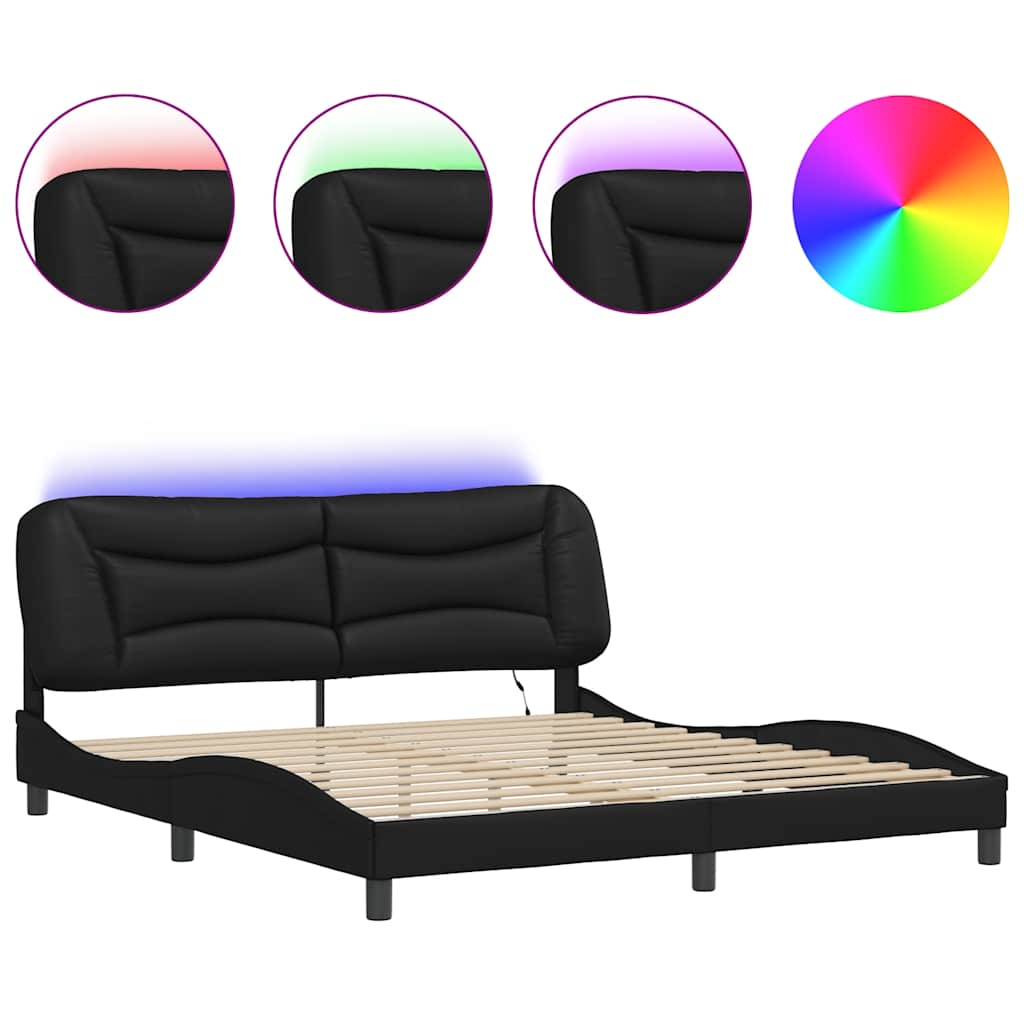 Estructura De Cama Doble Matrimonial 185x218 Negro