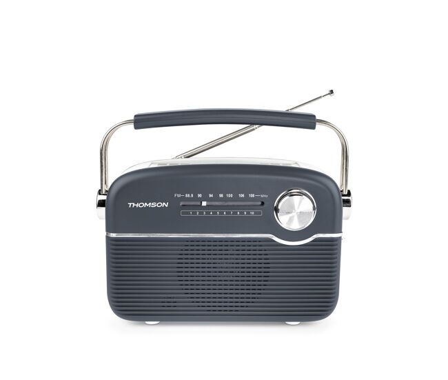 Radio fm bluetooth y carga solar antena telescópica toma usb-c para carga cable incluido toma aux 3,5mm rojo thomson rt450btg
