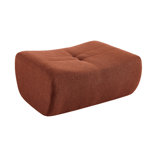 Pufe e apoio para os pés para o módulo Sokol em tecido bouclé Terracota - 88x70x35 cm