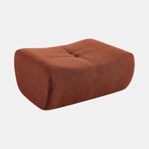 Pufe e apoio para os pés para o módulo Sokol em tecido bouclé Terracota - 88x70x35 cm