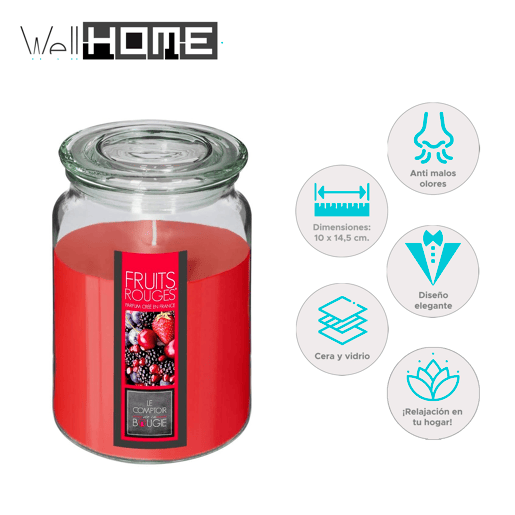 WELL HOME - Vela Aromática de Frutas Vermelhas WELL HOME - Vela Aromática de Frutas Vermelhas