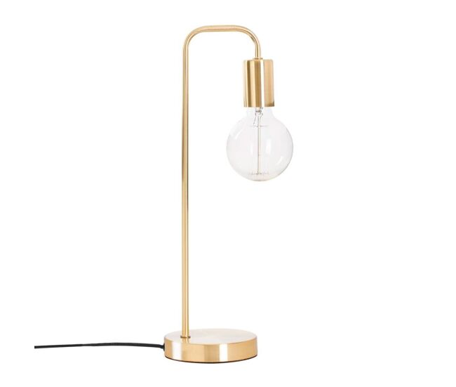 Lámpara sobremesa de metal dorado h46