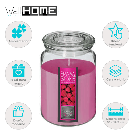 WELL HOME - Vela Aromática de Framboesa WELL HOME - Vela Aromática de Framboesa