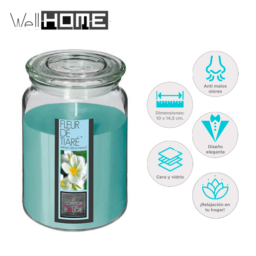 WELL HOME - Vela Aromática de Flor de Tiaré