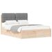 Estructura de cama matrimonial 145x195 Estructura de cama matrimonial 145x195 Blanco/ Gris Claro