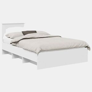 Estrutura De Cama De Casal Simple - Branco 140 x 200 cm Madeira processada