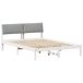 Estructura de cama matrimonial 140x204 Estructura de cama matrimonial 140x204 Blanco/ Gris Claro