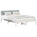 Estructura de cama matrimonial 140x204 Estructura de cama matrimonial 140x204 Blanco/ Gris Claro