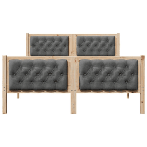 Estrutura da Cama de casal simple com cabeceira Cinza Escuro 140 x 190 cm