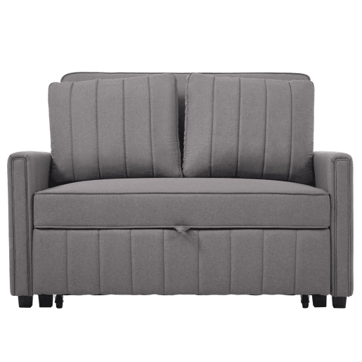 Sofá-cama de 2 lugares 180x127 cm - multifuncional, com encosto ajustável, ideal para espaços pequenos - Antique Gray