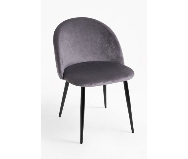 Silla Black Vint Terciopelo