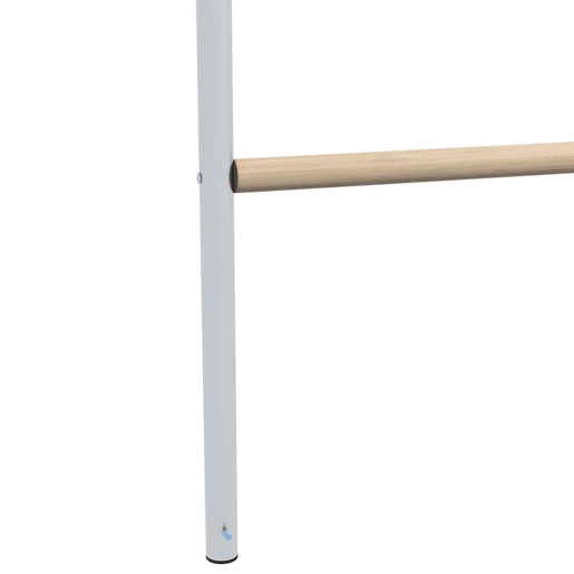 PawHut Poleiro para Galinhas de 4 Níveis, Escada de Madeira e Aço Galvanizado para 4-6 Galinhas 140x86 cm para Galinheiros com Tubos Metálicos de 25 mm Madeira