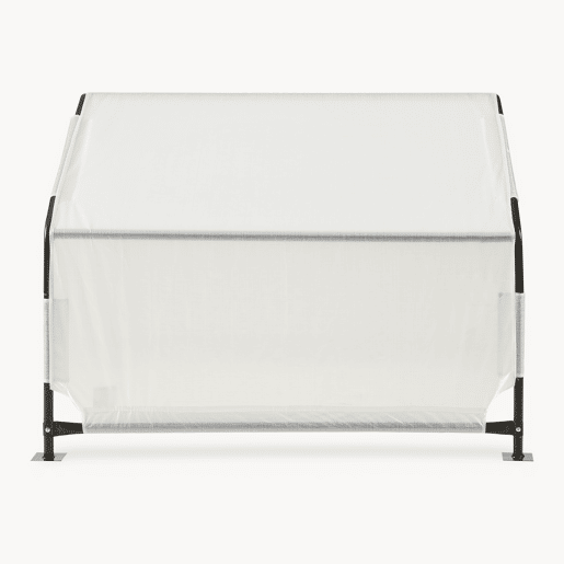 Tenda exterior para cães Valevali 122x122x90 cm pretobranco en.casa