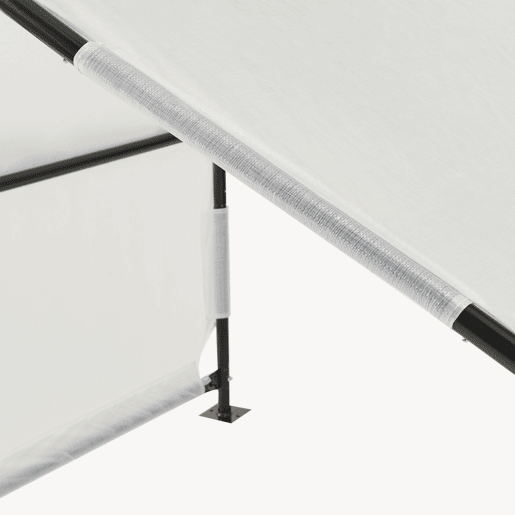 Tenda exterior para cães Valevali 122x122x90 cm pretobranco en.casa