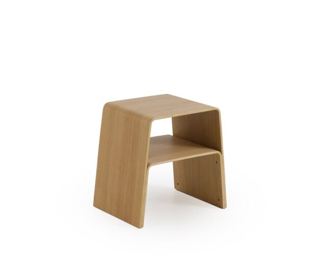 Mesa auxiliar madera contrachapado roble