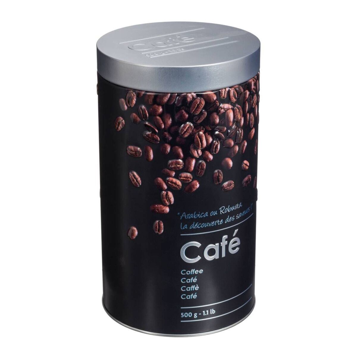 Well home bote para café de metal en relieve black edition