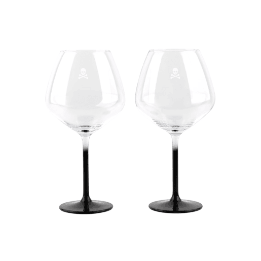 Conjunto de 2 copos de gin em formato de caveira, em cristal Conjunto de 2 copos de gin em formato de caveira, em cristal