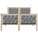 Estructura de cama matrimonial 140x200 Estructura de cama matrimonial 140x200 Blanco/ Gris Claro