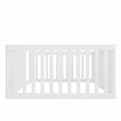 Estrutura de cama em madeira 90x200 - com grade de segurança - branca