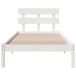Estructura de cama individual para adultos 80x200 Estructura de cama individual para adultos 80x200 Blanco
