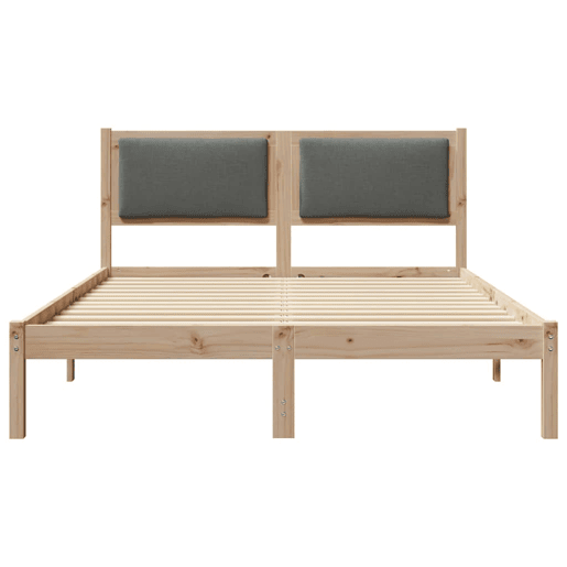 Estrutura da Cama de casal simple com cabeceira Cinza Escuro 140 x 200 cm