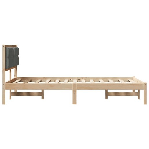 Estrutura da Cama de casal simple com cabeceira Cinza Escuro 135 x 190 cm