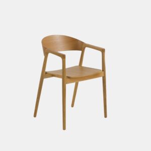 Conjunto de 4 poltronas em contraplacado de carvalho