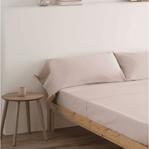 Conjunto de Lençóis Design Rosa Pálido Cama 150cm (3 peças) Donegal Collections