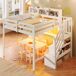 Cama alta para niños 162x253 Cama alta para niños 162x253 Blanco