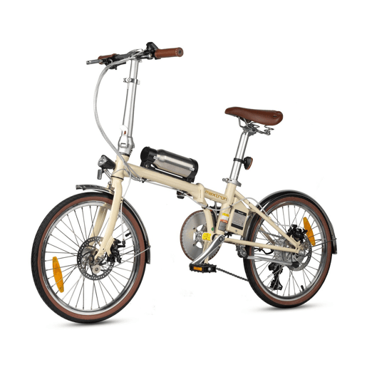 Bicicleta Elétrica MAXTURN SMART20 - Motor 250W Bateria 36V5.2AH Pneus De 20u201D Travões A Disco Mecânicos - Bege