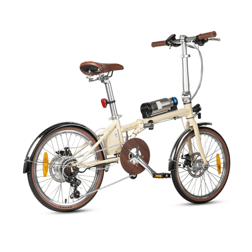 Bicicleta Elétrica MAXTURN SMART20 - Motor 250W Bateria 36V5.2AH Pneus De 20u201D Travões A Disco Mecânicos - Bege