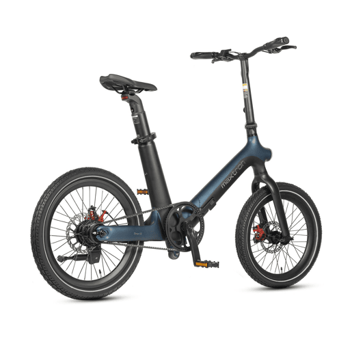 Bicicleta Elétrica MAXTURN SMART30 - Motor 250W Bateria 36V9.6AH Pneus De 20u201D Travões A Disco Mecânicos - Preto Azul