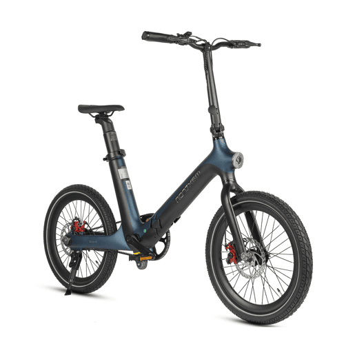 Bicicleta Elétrica MAXTURN SMART30 - Motor 250W Bateria 36V9.6AH Pneus De 20u201D Travões A Disco Mecânicos - Preto Azul