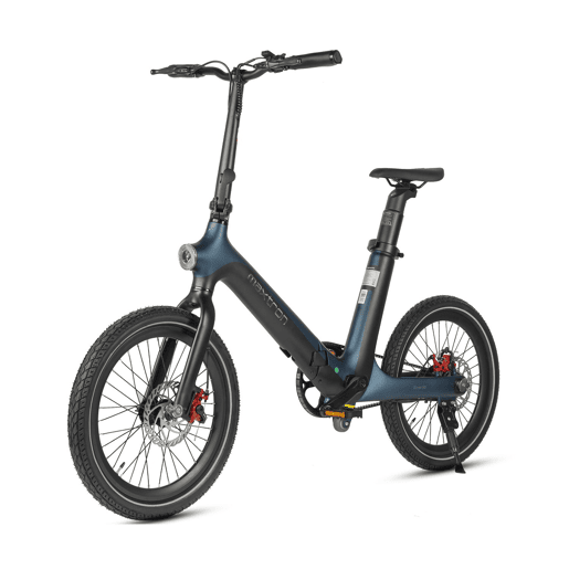 Bicicleta Elétrica MAXTURN SMART30 - Motor 250W Bateria 36V9.6AH Pneus De 20u201D Travões A Disco Mecânicos - Preto Azul