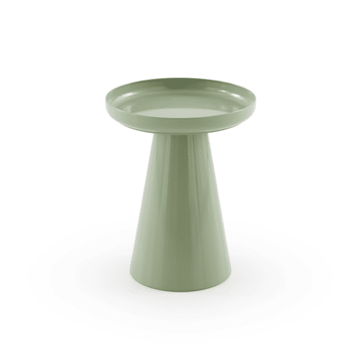 Mesa auxiliar de metal cor verde menta com vidro Mesa auxiliar de metal cor verde menta com vidro