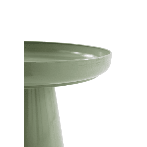 Mesa auxiliar de metal cor verde menta com vidro Mesa auxiliar de metal cor verde menta com vidro