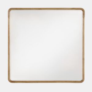 Espelho quadrado 120x120 cm com moldura em madeira de hevea