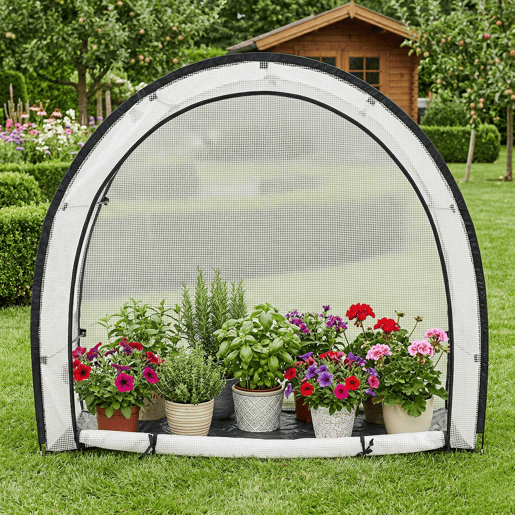 Estufa de tomate em folha Larshasas plástico 180x80x170 cm Transparente en.casa