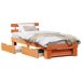 Estructura de cama individual para adultos 93x208 Estructura de cama individual para adultos 93x208 Marrón