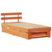 Estructura de cama individual para adultos 93x208 Estructura de cama individual para adultos 93x208 Marrón