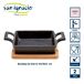 Bandeja cuadrada hierro peq band bambu colección KINVARA Bandeja cuadrada hierro peq band bambu colección KINVARA Negro